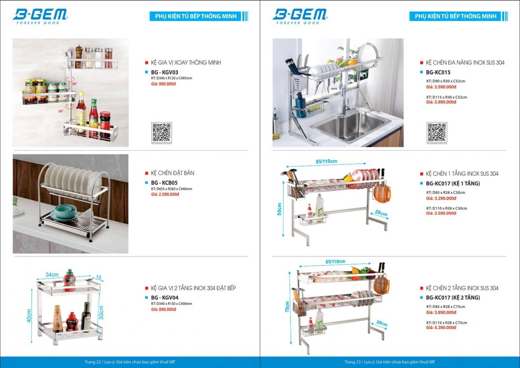 Thiết bị vệ sinh BGEM Catalogue và Bảng giá mới nhất  2024 /Page 12